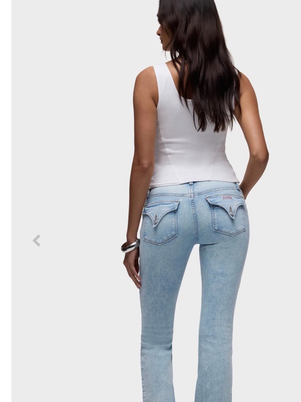 Beth flap pocket Hudson Jeans Light Blue Boot-Cut Denim with Branded Patch